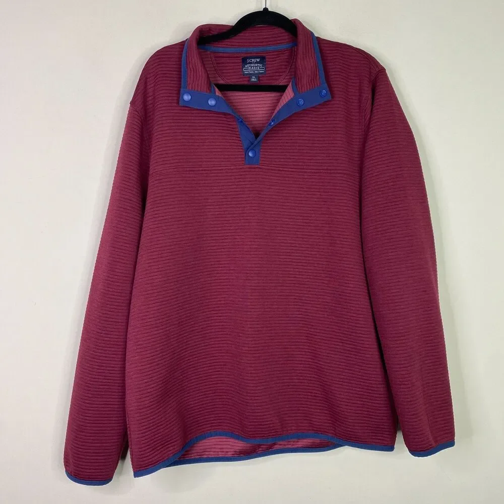 J. Crew 2022 Quilted Knit Pullover Sweater Men's Size XL